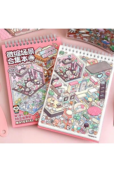 Choice 20 types of 20pcs Scene Cardstock + 25pcs Stickers + 1 Tweezer Micro S...