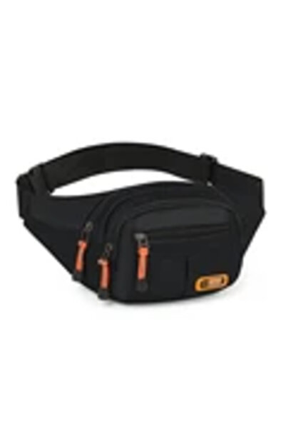 Choice حقيبة خصر سوداء اللون للهاتف المحمول، مناسبة للرجال والنساء، متعددة ال...