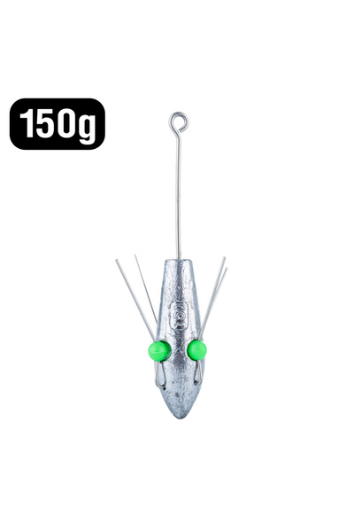 Choice وزن صيد 150 غرام، قطعة واحدة، ثقل صيد مضاد للتشابك مع خرز مضيء، وزن رص...