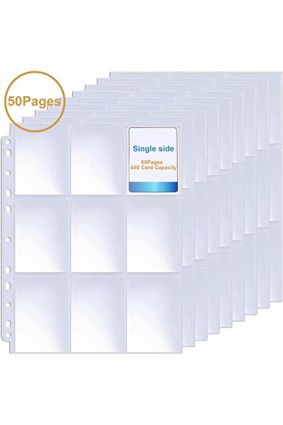 BANDAI 50 Pages 50 Pages 450 Pockets Single Side Trading Card Album Holder Sl...