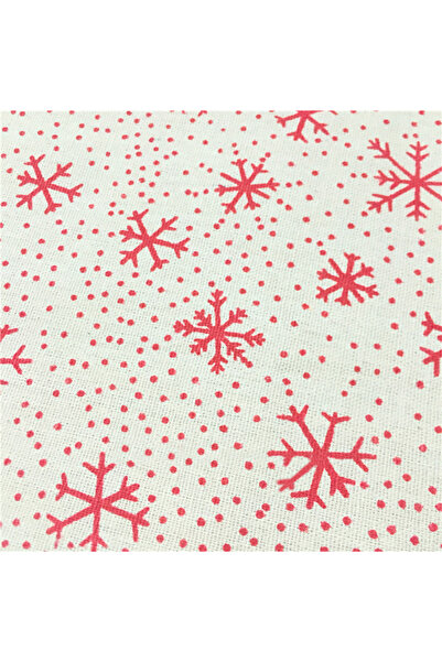 Choice 0.5M X 145cm Red 1/3/5M Linen Fabric Christmas Decoration White Snowfl...
