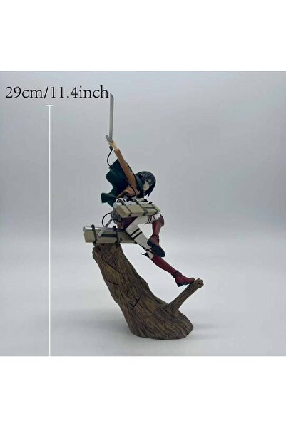 bilibili تمثال ميكاسا أكرمان من الأنمي، بني اللون، بطول 29 سم (11.4 بوصة)، مص...
