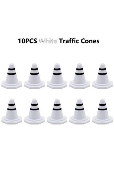 Choice 10PCS White Road Barrier Obstacle Field Fence Traffic Sign Mini Traffi...