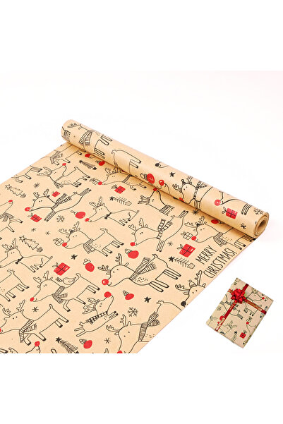 Choice Multi-Colored 1 Roll 17inch x 590 inch Christmas Wrapping Paper, Gift ...