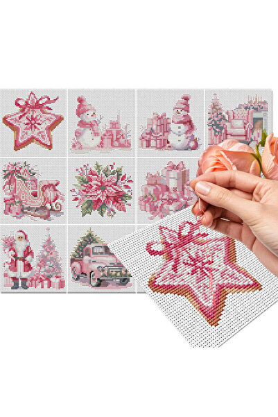 Choice 12Pcs Cross Stitch Kits Christmas Sale 11Ct Printed Fabric Embroidery ...
