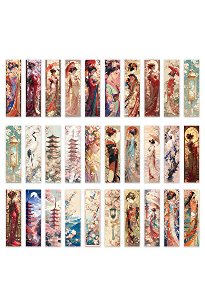 Choice مجموعة من 32 قطعة بألوان متنوعة، فواصل كتب على شكل غيشا يابانية، مناسب...