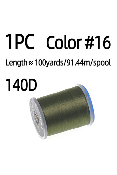 Choice خيط ربط الذباب 140D، لون 16، طول 100 ياردة/بكرة، مناسب لربط الذباب الج...