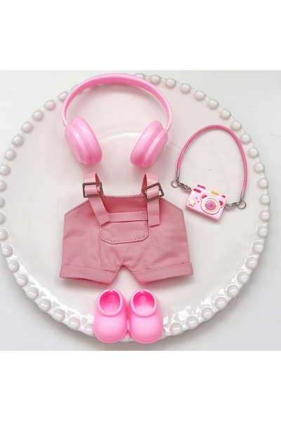 Choice مجموعة من 4 قطع (15/17 سم) لدمى لابوبو، تتضمن سماعات رأس، وبدلة عمل، و...