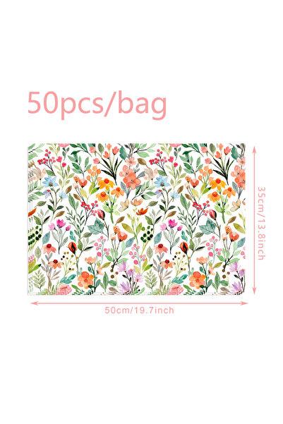 Choice 50pcs-WX064 20/50pc Wild Flower Tissue Paper Snow Pear Paper Gift Wrap...