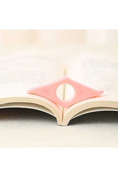 Choice فواصل كتب وردية اللون، قطعة واحدة، مصنوعة من الأكريليك، تُضغط بالإبهام...