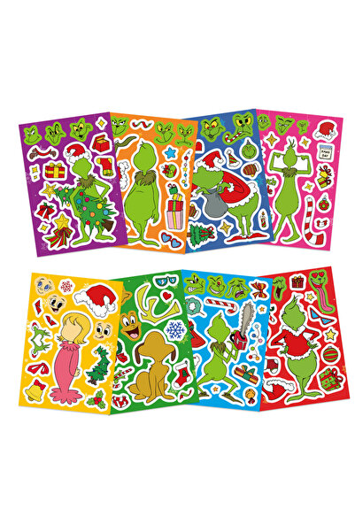 Choice1 8PCS 8/16/24PCS Puzzle Stickers Cartoon Green Haired Mter Make a Face...