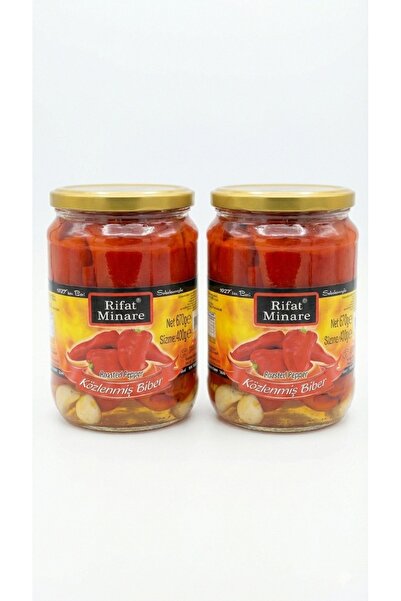 Rifat Minare Közlenmiş Kırmızı Kapya Biber 670 gr 2'li Paket