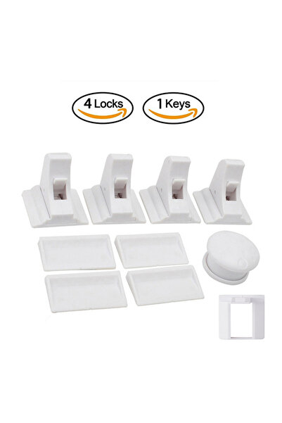 Choice 4 أقفال، مفتاح واحد، قفل أمان مغناطيسي للأطفال، محدد، حماية للأطفال، ق...