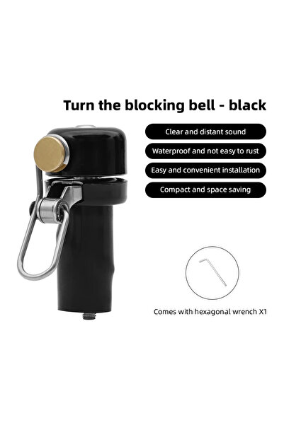 Choice black Bicycle Bell Curved Handlebar Plug Bell Horn Waterproof 80dB Lou...