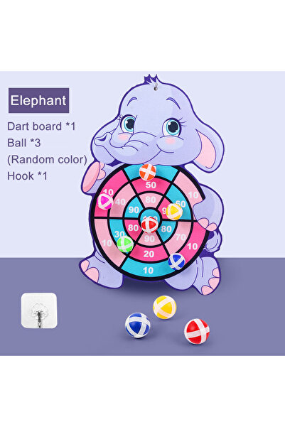 Choice Elephant Dart Board for Kids with 3 Sticky Balls Indoor Outdoor Sport ...
