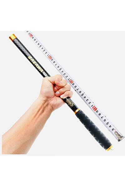 Choice صنارة صيد سمك الشبوط تلسكوبية سوداء من باكاوا بطول 2.7 متر، مصنوعة من ...