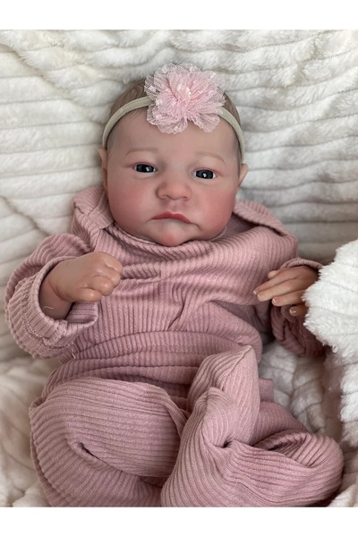 Choice دمية طفل حديث الولادة من القماش، مقاس NPK19 بوصة، قابلة للتحريك، مطلية...