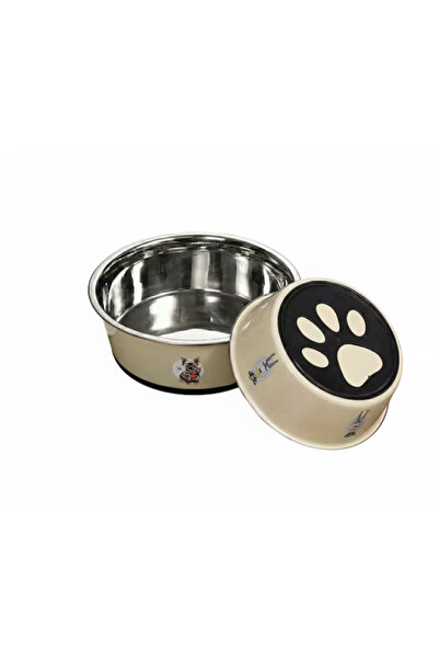 OEM Dog and cat food bowl, stainless steel, 14 cm, non-slip, light green