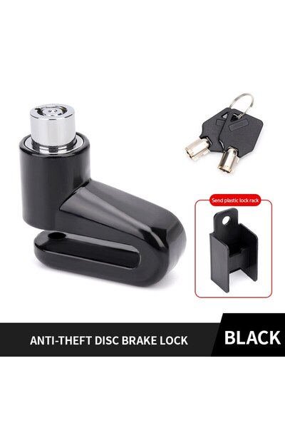 Choice قفل فرامل قرصية للدراجات النارية أسود مضاد للسرقة، مصنوع من الفولاذ ال...