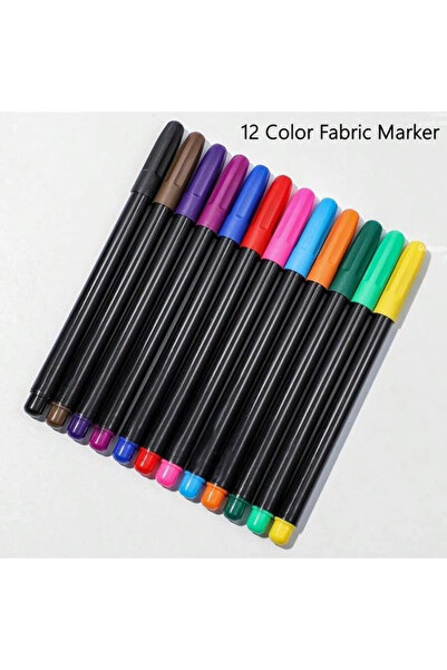 Choice أقلام تلوين قماشية دائمة بألوان متنوعة، 12 لونًا