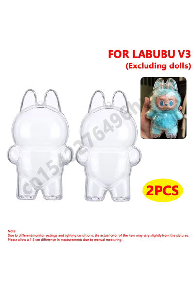 Choice علبة أكريليك شفافة لدمية لابوبو V3 (قطعتان) - علبة حماية متينة لدمية ل...