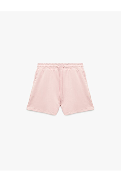 Koton Pocketed, Lace-Up Waist, Cotton Slim Fit Mini Shorts