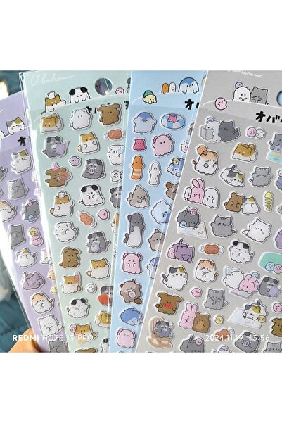 Choice أربع أوراق من ملصقات حيوانات جميلة مصنوعة من الراتنج - ديكور كرتوني لط...