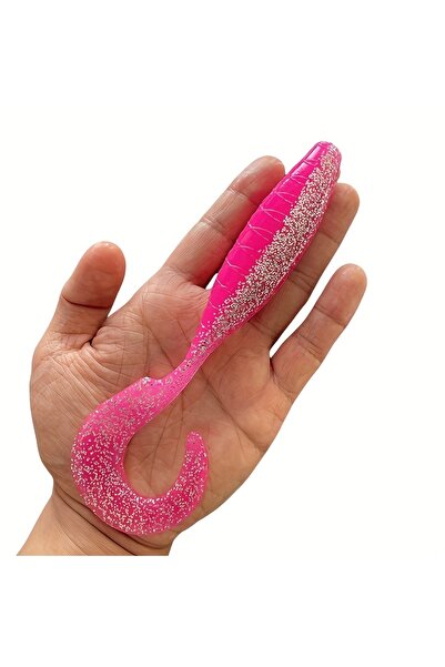 Choice طقم طُعم صيد ناعم وردي اللون مكون من قطعتين، مصنوع من مادة PVC عالية ا...