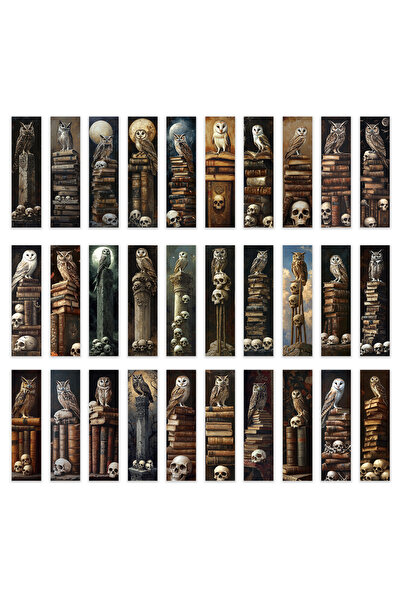 Choice مجموعة متنوعة الألوان من 32 قطعة، فاصل كتب بتصميم بومة كلاسيكي، مناسب ...