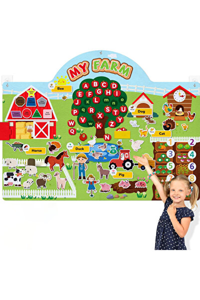 choice2 لوحة قصصية من اللباد على شكل مزرعة، ألعاب حيوانات المزرعة، تعليم مبكر...
