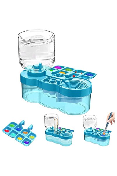 Choice أداة تنظيف فرش الطلاء الجديدة 2 في 1 باللون الأزرق لعام 2025 مع صينية،...