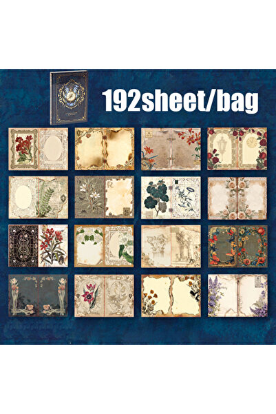 Choice S29207-2 Mr.Paper 192pcs Vintage Style Notebook Set, Gold Foil Writing...