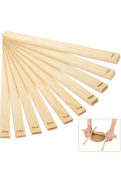 Choice 8pcs Wooden Slab Rolling Guides Set 3mm/5mm/7mm/10mm Thickness Strips ...