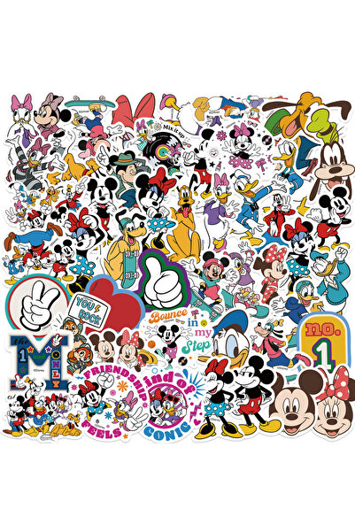 Choice ١٠٠ قطعة من ملصقات ديزني الكرتونية الكلاسيكية لشخصيات ميكي وميني، مناس...