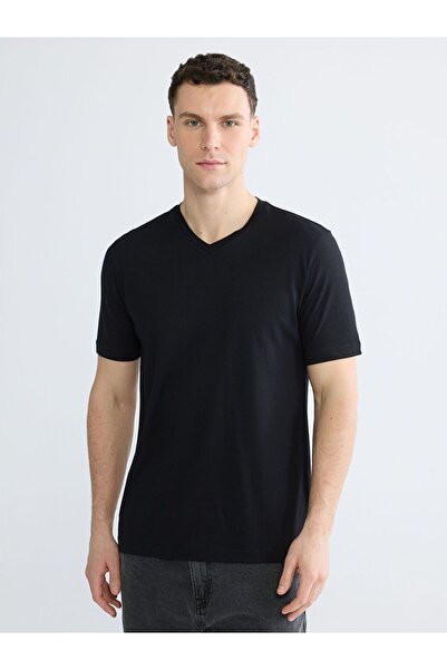 LC Waikiki Ανδρικό μπλουζάκι LCWAIKIKI Classic V-Neck Combed Cotton