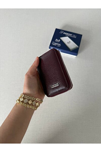DERKON Moskov Zippered Genuine Leather Wallet