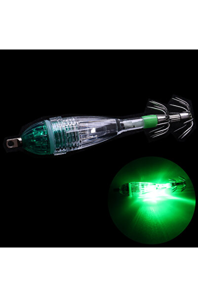 Choice طعم صيد بحري LED أخضر بطول 8.5 سم، قطعة واحدة، يحاكي الحبار تحت الماء،...