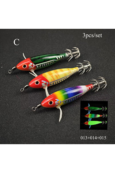 Choice 3 قطع - C-13 14 15 Ackibbik 3 قطع/مجموعة 8 سم طُعم صيد روبيان متوهج، خ...