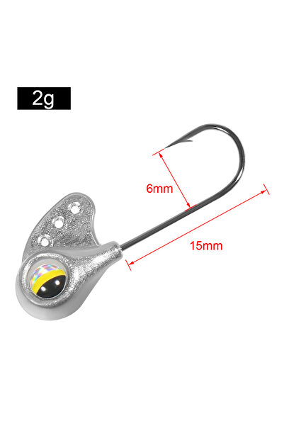 Choice رأس صنارة صيد متعددة الاستخدامات من خشب الورد، وزن 2 غرام، مزودة بخطاف...