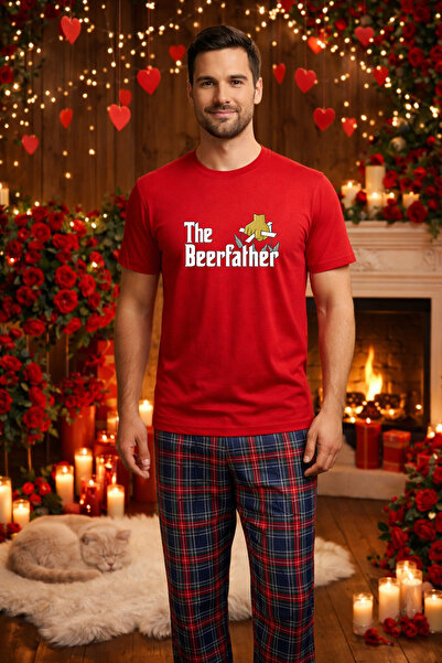 MVRDAR Set pijamale barbati bumbac Colectia Valentine's Day, Dragobete