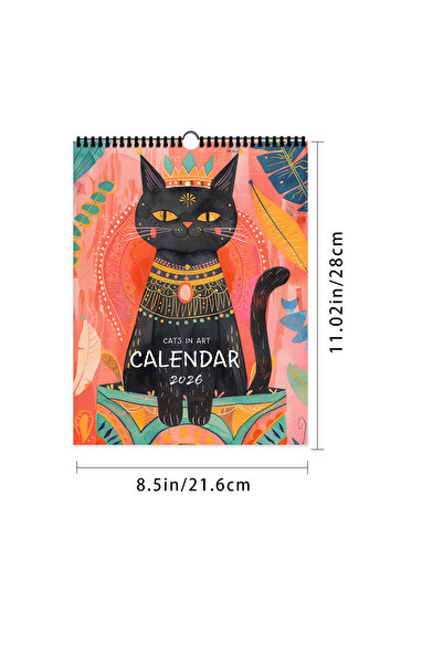 Choice قطعة واحدة، تقويم قطط تجريدي لعام 2026، لمحبي القطط، 12 تصميمًا مختلفً...