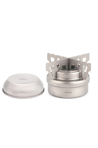 Choice حامل غطاء موقد تومشو المحمول الصغير المصنوع من التيتانيوم والمخصص للكح...