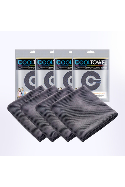 Choice 4 pcs Dark Grey 4pcs Cooling Towels (35.4 * 11.8 Inches), Soft Breatha...