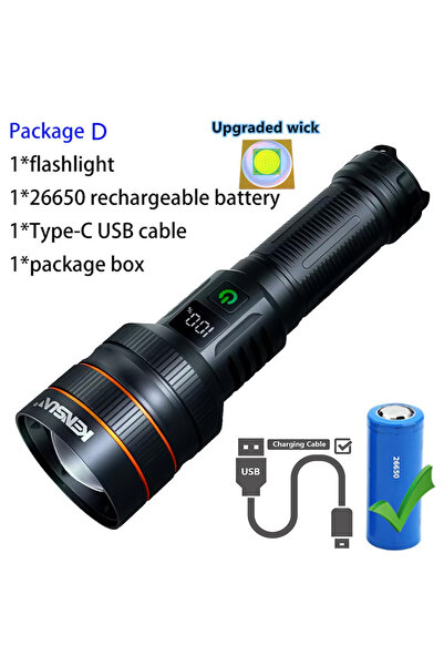 Choice D-One 26650 battery High Power LED Flashlight Strong Light Lantern USB...