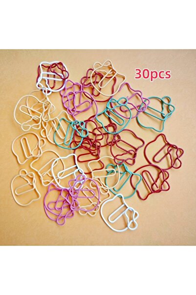 Choice 30pcs 30pcs Cat-shaped Paper Clips, Mixed Color Cute Animal-shaped Pap...