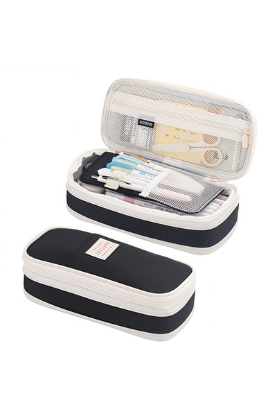 Choice black Large Capacity Simple Pencil Case Portable Aesthetic Pencil Bag ...