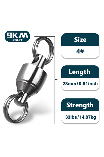 Choice مقاس 4، 9 كيلومترات، 20 قطعة، حلقات دوارة بمحامل كروية، مصنوعة من الفو...