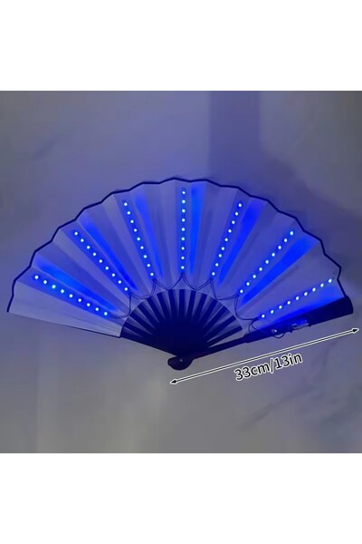 Choice bule Glow Folding Led Fan Led Glasses Dancing Light Fan Night Show Hal...