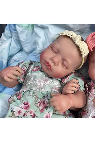 Choice دمية قماشية بملابس خضراء، 20 بوصة، دمى ريبورن جاهزة، توأم لولو، فتيات،...