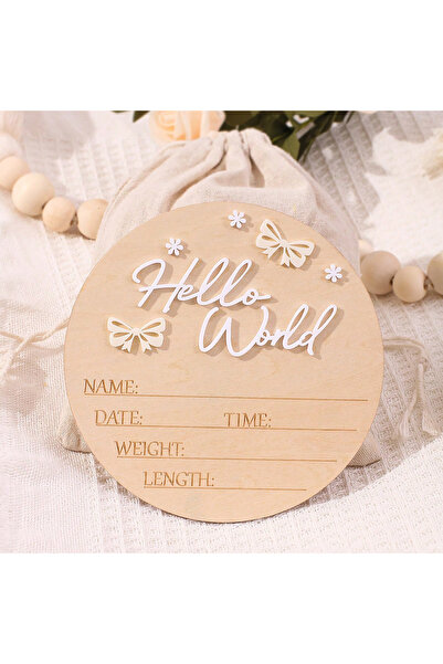 Choice Other 15cm Beige Ylsteed hello world newborn name sign dusty pink butt...